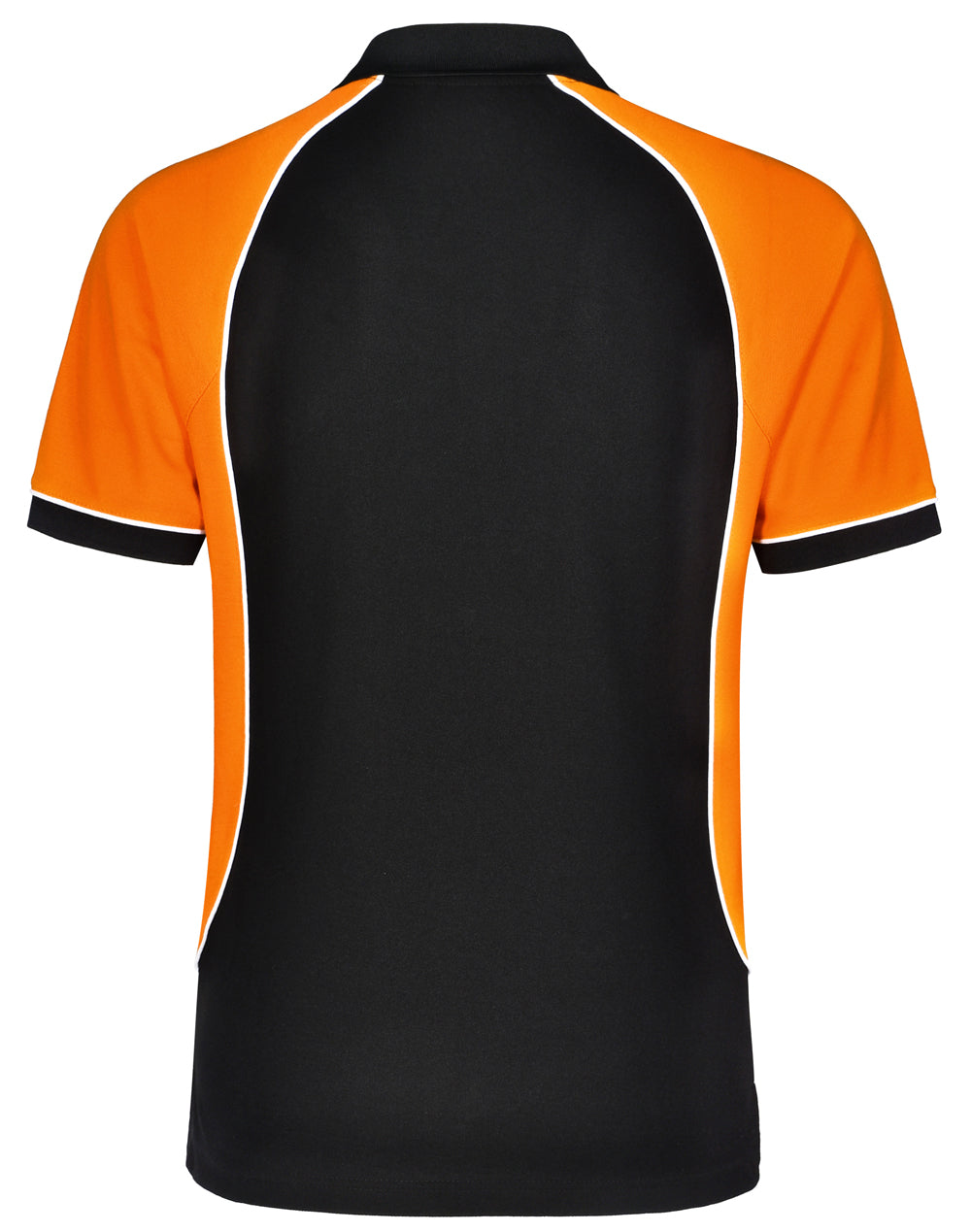 Arena Polo Men's - Black/White/Orange - Back