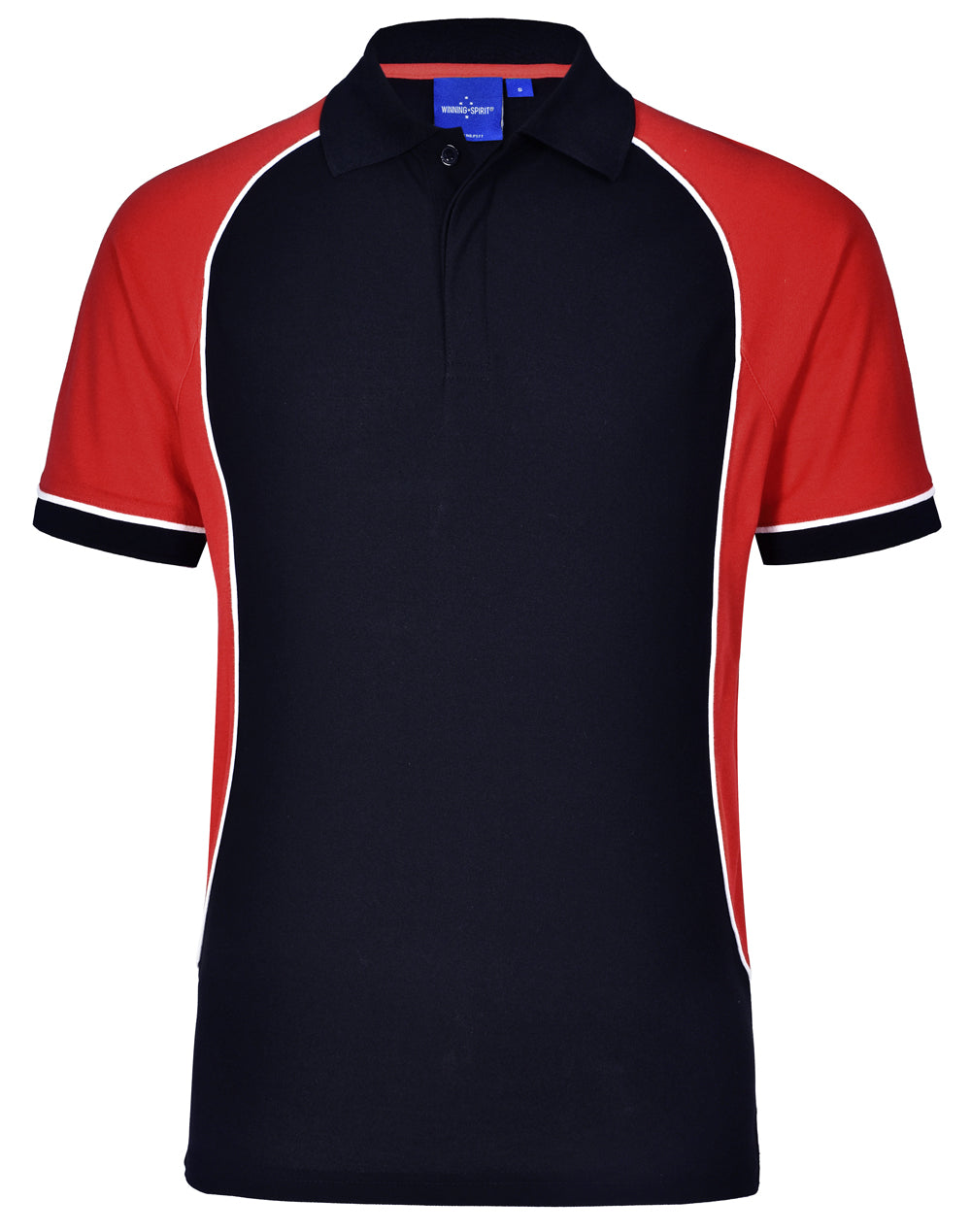 Arena Polo Men's - Navy/White/Red - Front