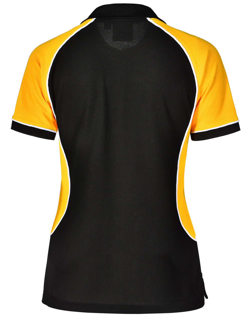 Arena Polo Women - Black/White/Gold - Back