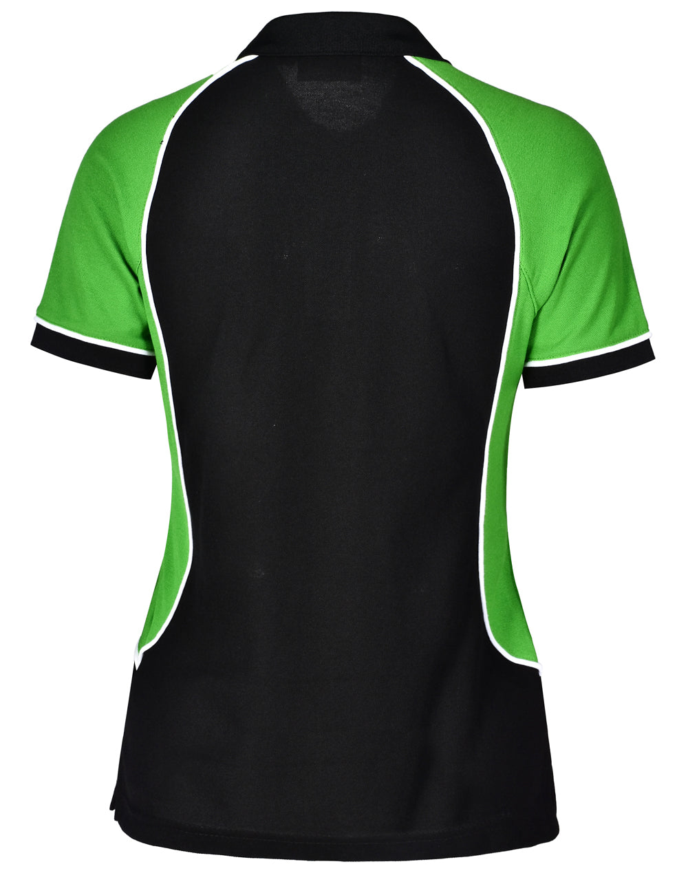 Arena Polo Women - Black/White/Green - Back