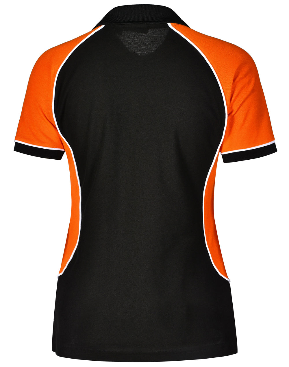 Arena Polo Women - Black/White/Orange - Back