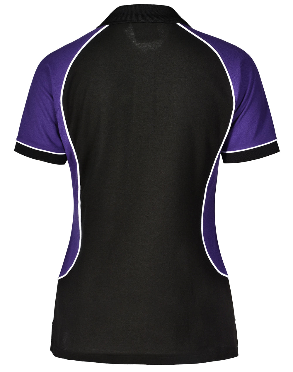 Arena Polo Women - Black/White/Purple - Back