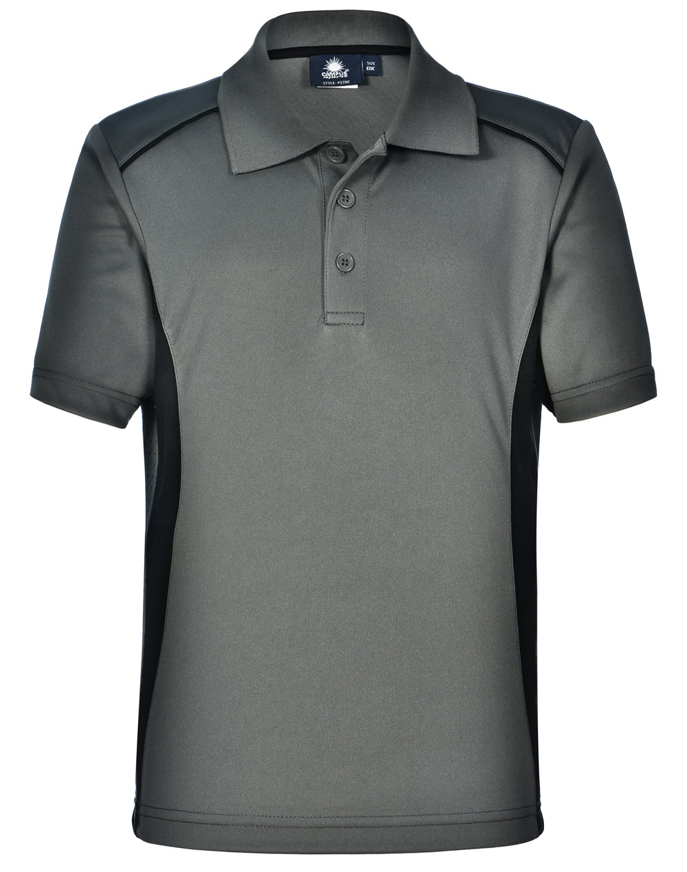Pursuit Polo Kids - Ash/Black - Front