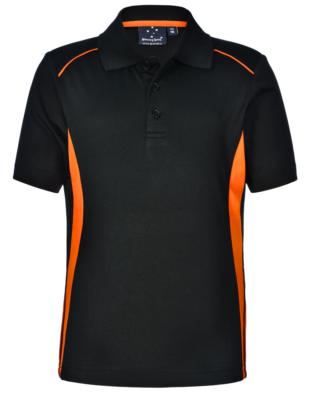 Pursuit Polo Kids - Black/Orange - Front