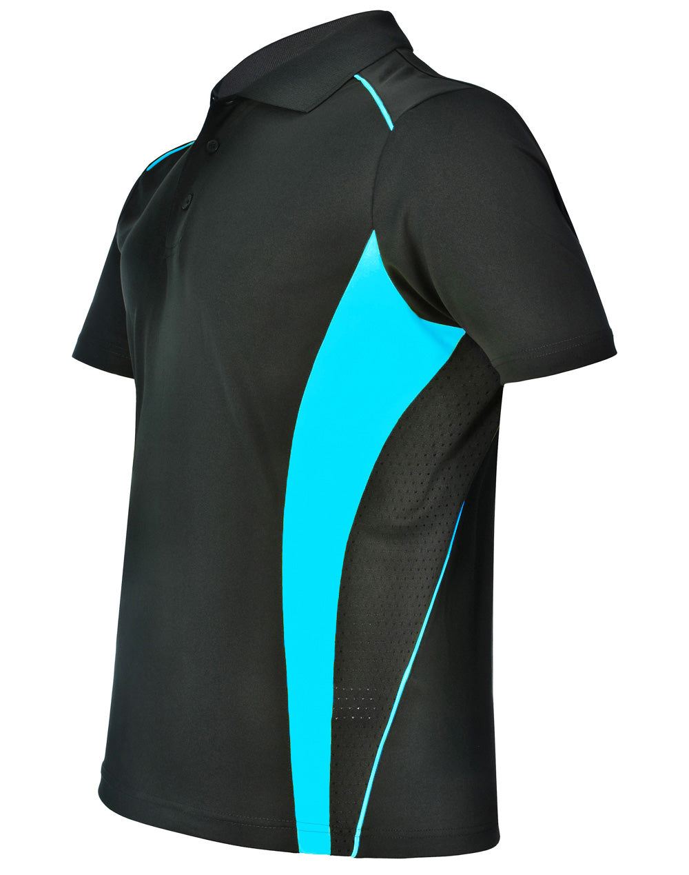 Pursuit Polo Men's - Charcoal/Aqua Blue - View
