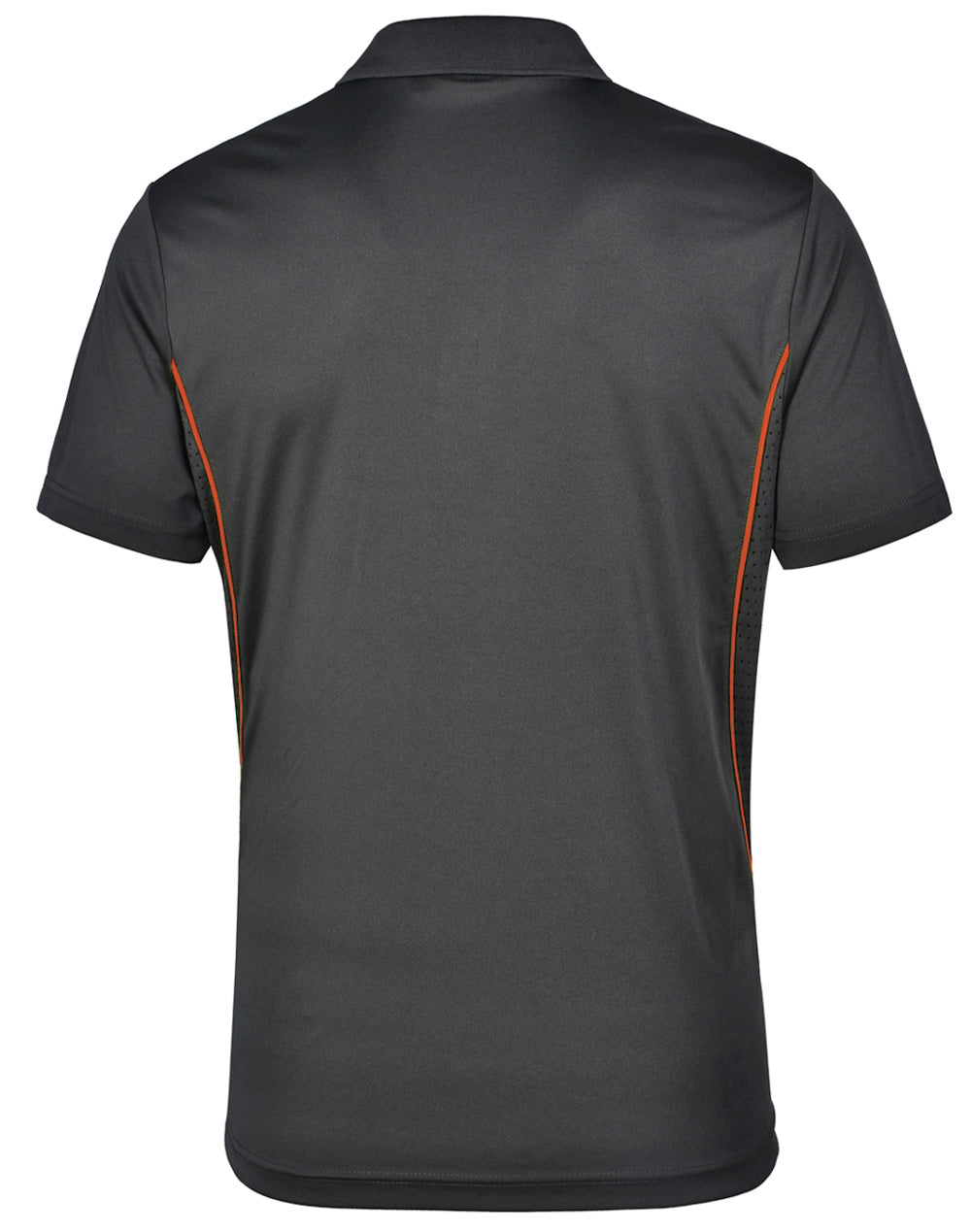 Pursuit Polo Men's - Charcoal/Fluoro Orange - Back