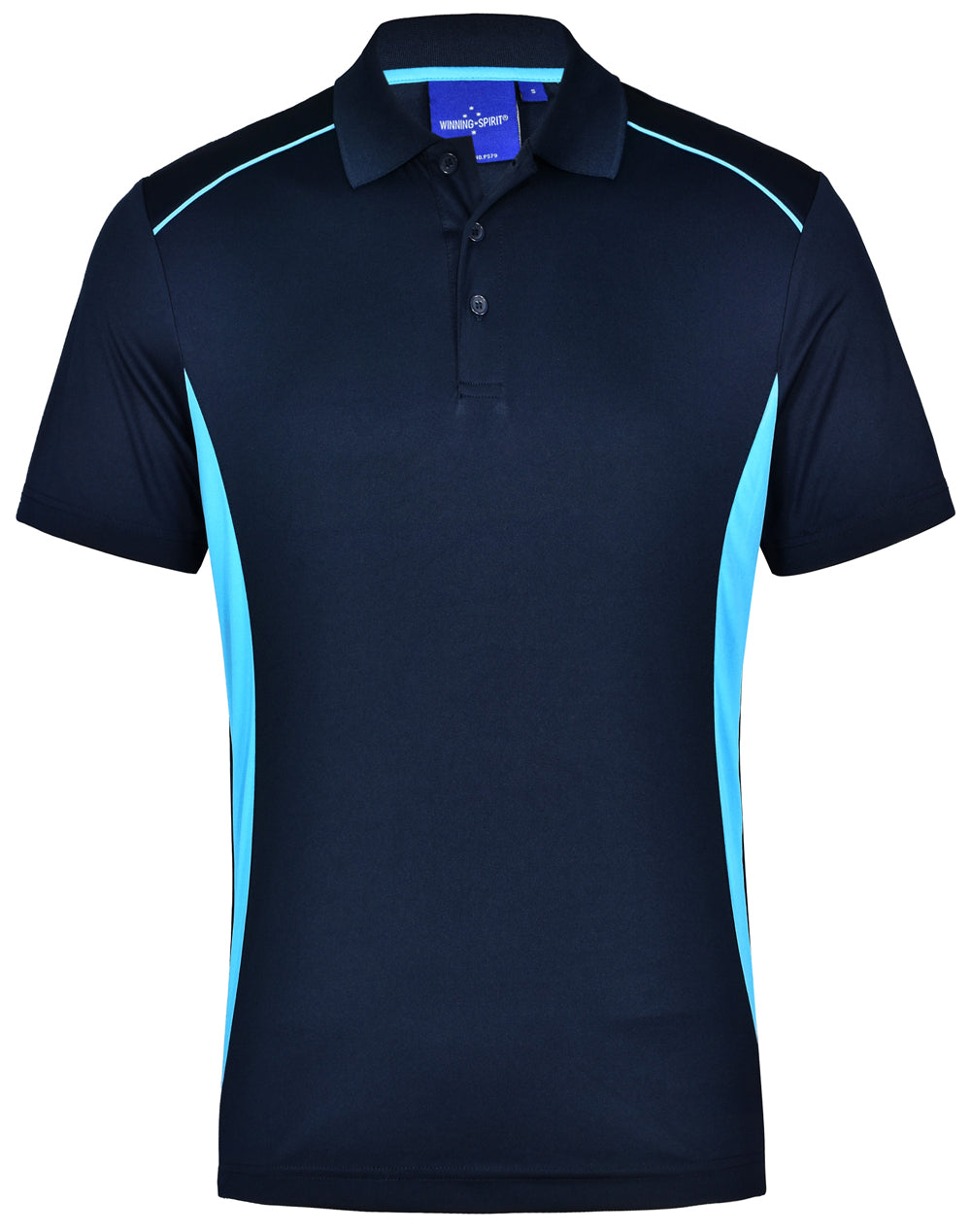 Pursuit Polo Men's - Navy/Aqua Blue - Front