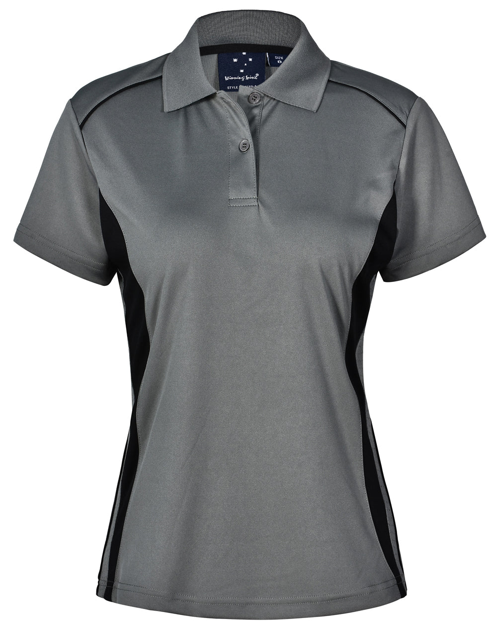 Pursuit Polo Ladies' - Ash/Black - Front