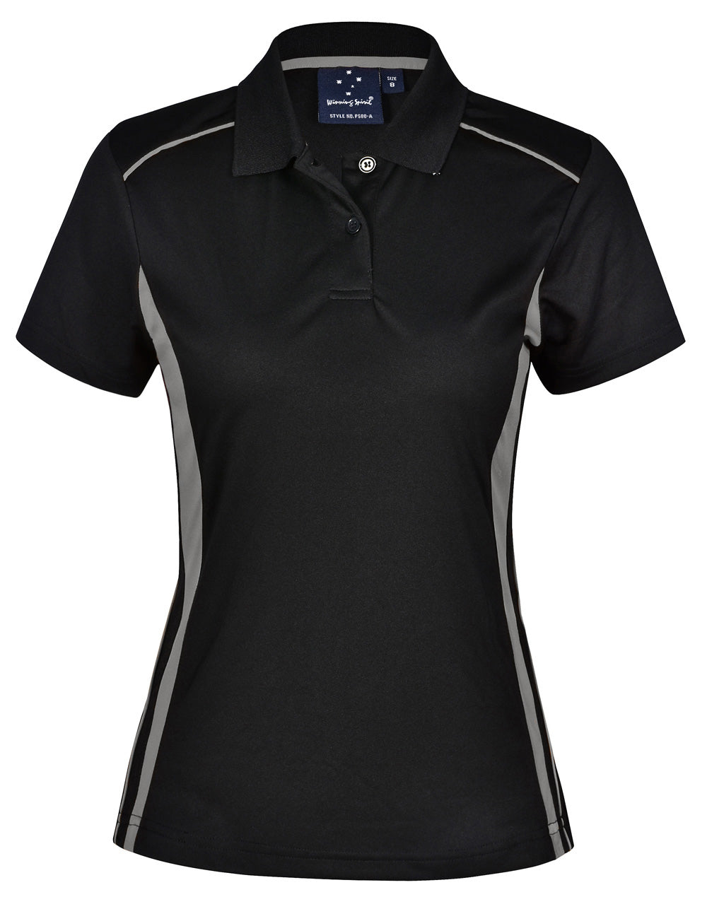 Pursuit Polo Ladies' - Black/Ash - Front