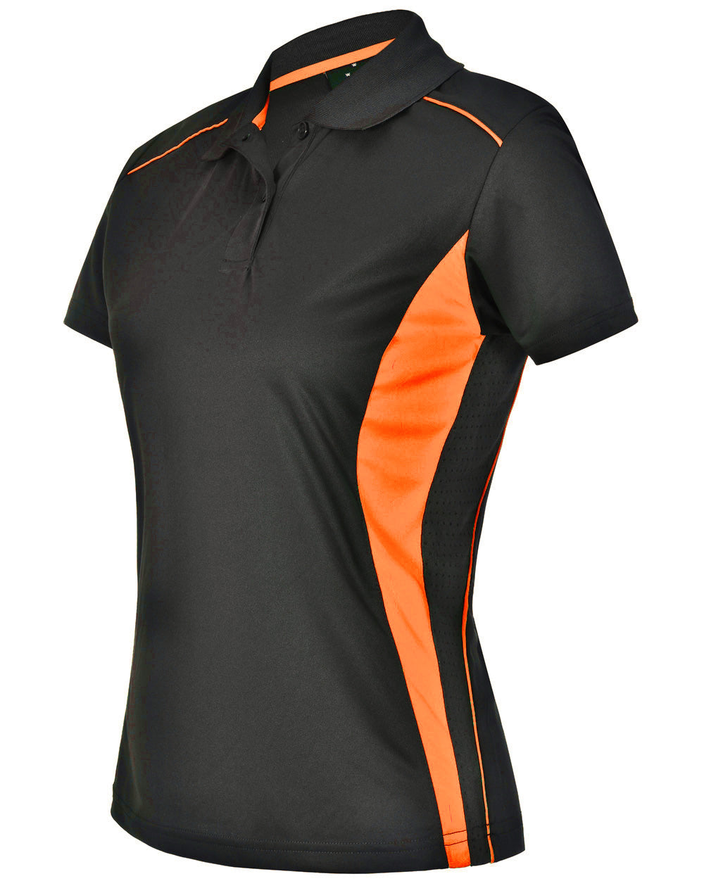 Pursuit Polo Ladies' - Charcoal/Fluoro Orange - View