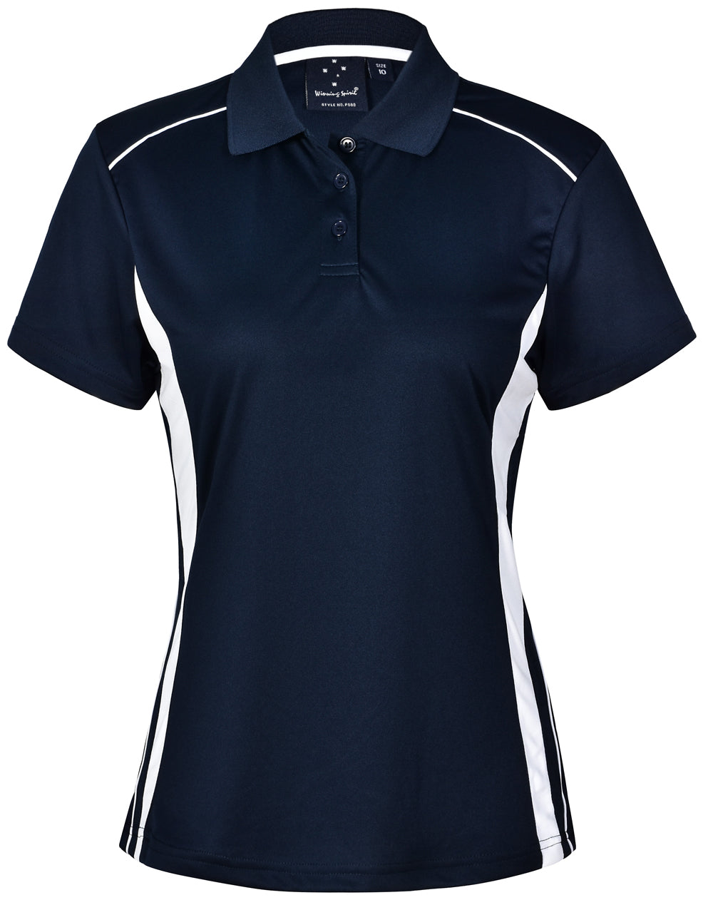 Pursuit Polo Ladies' - Navy/White - Front