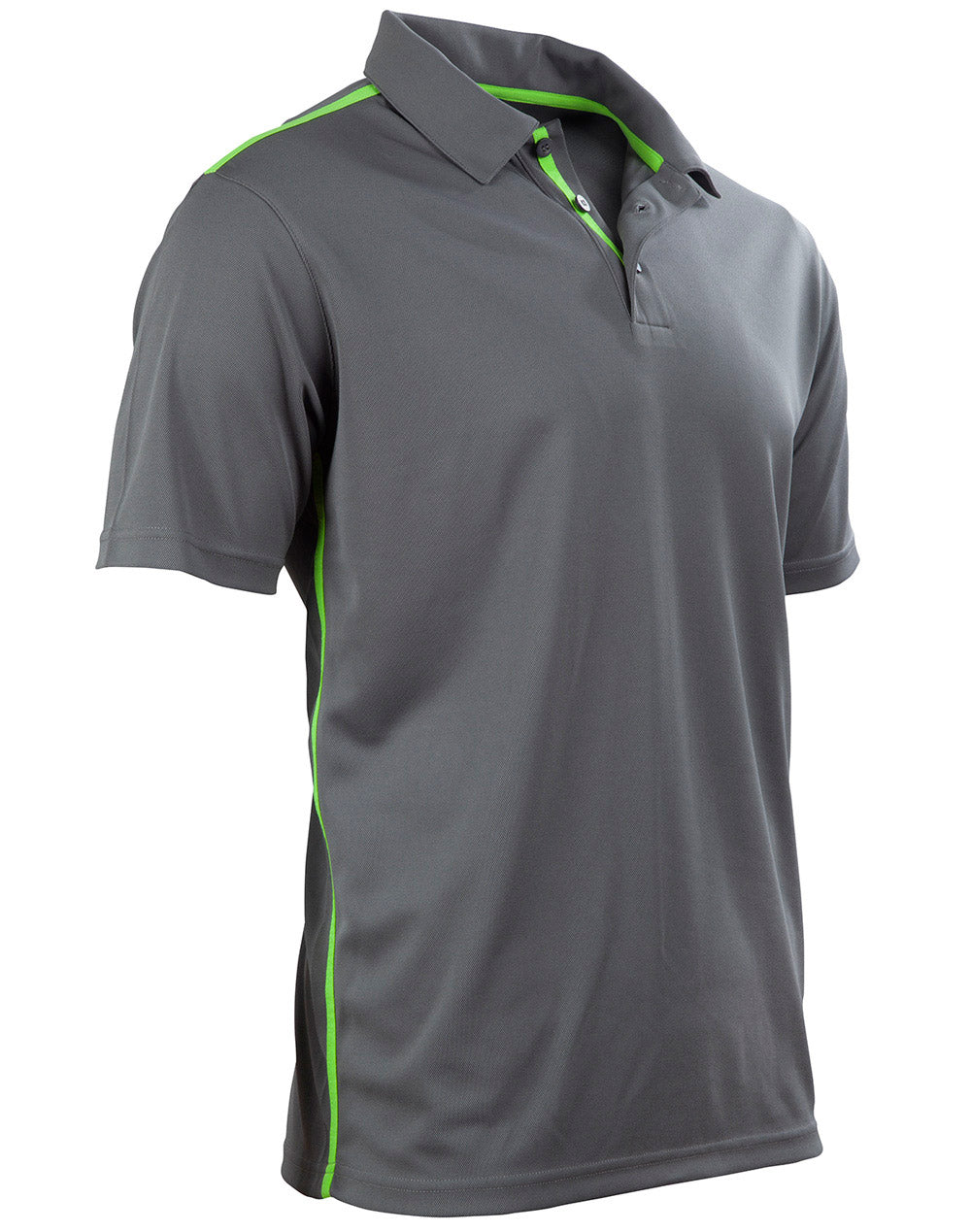 Staten Polo Shirt Men's - Ash/Lime - View