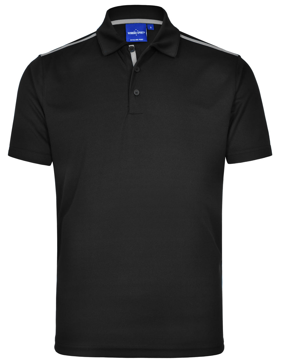 Staten Polo Shirt Men's - Black/Ash - Front