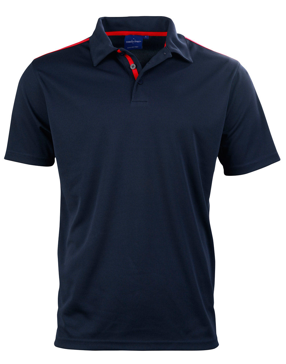 Staten Polo Shirt Men's - Navy/Red - Front