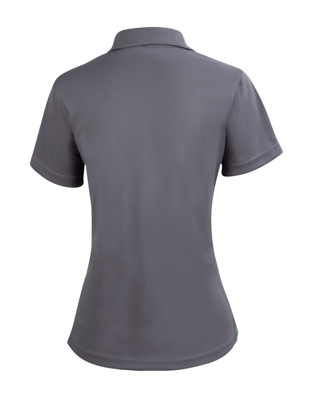 Staten Polo Shirt Ladies - Ash/Lime - Back