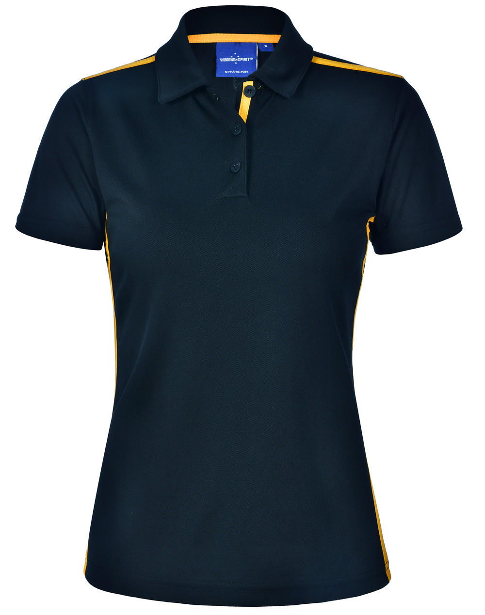 Staten Polo Shirt Ladies - Navy/Gold - Front