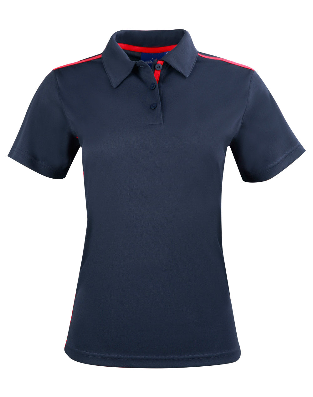 Staten Polo Shirt Ladies - Navy/Red - Front