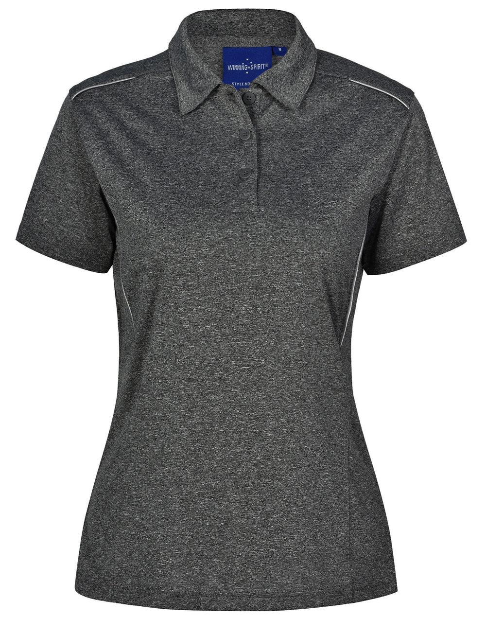 Harland Polo Ladies - Black - Front