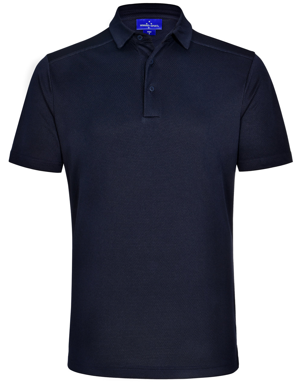 Bamboo Charcoal Corporate Short Sleeve Polo Men's - Navy - Front