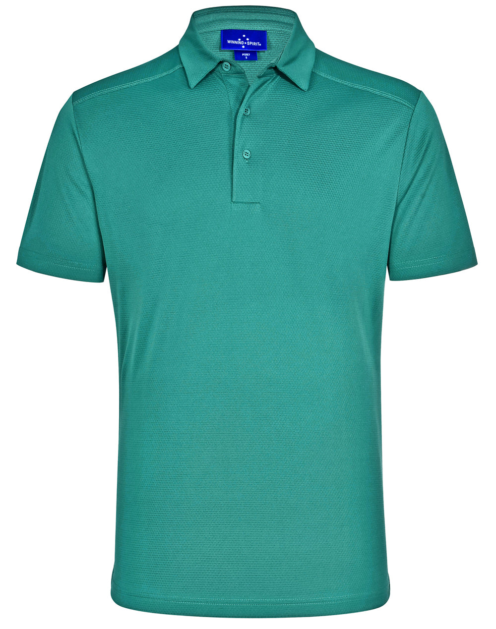 Bamboo Charcoal Corporate Short Sleeve Polo Men's - Teal - Front