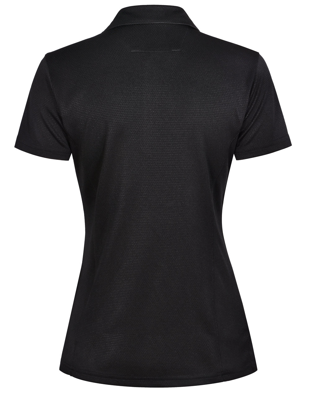 Bamboo Charcoal Corporate Short Sleeve Polo Ladies - Black - Back