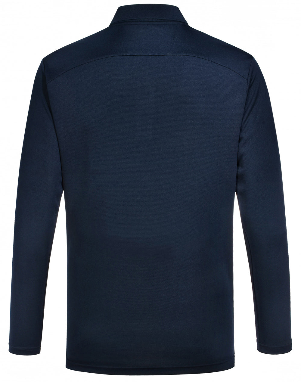 Lucky Bamboo Long Sleeve Polo Mens - Navy - Back