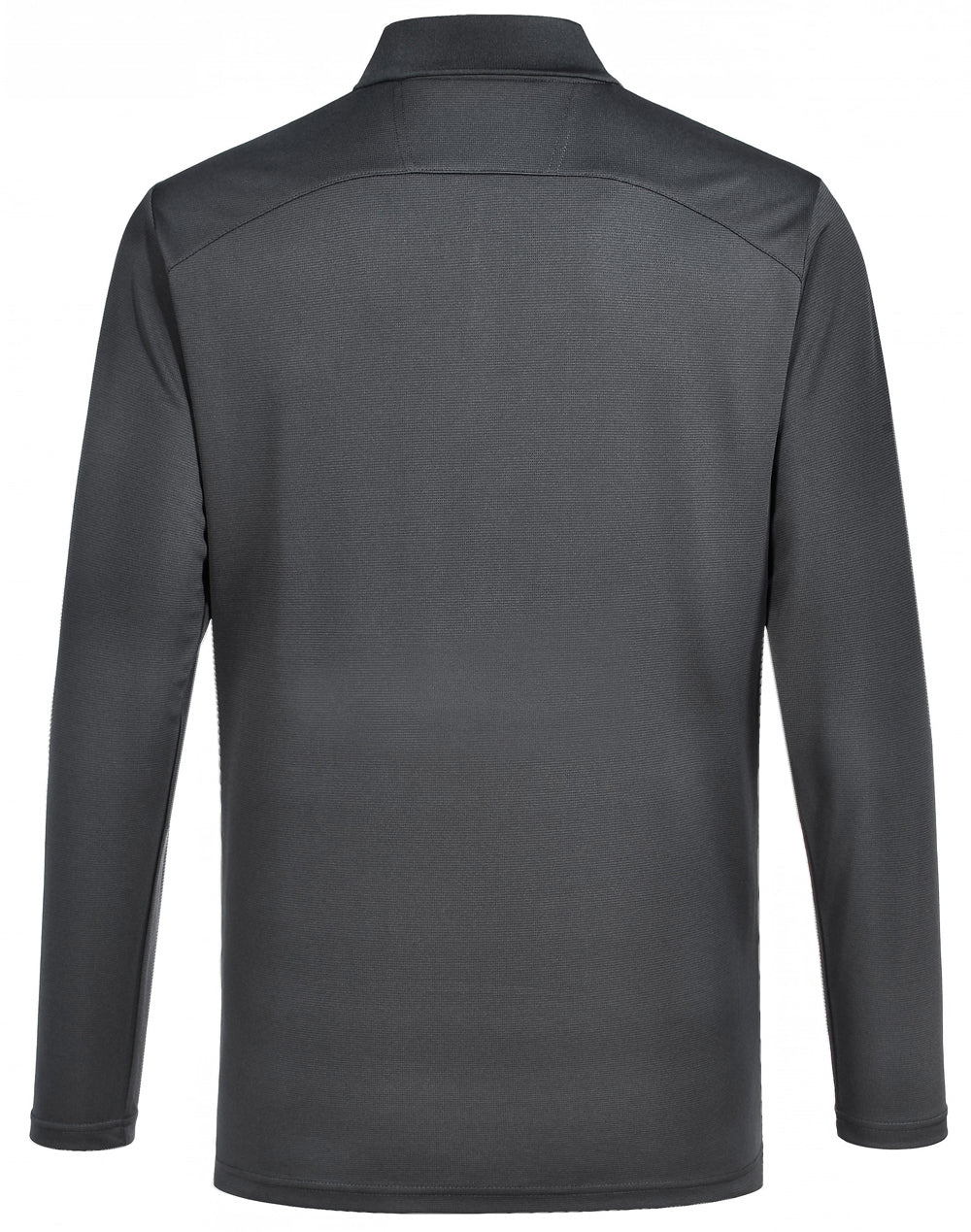 Lucky Bamboo Long Sleeve Polo Mens - Storm Grey - Back
