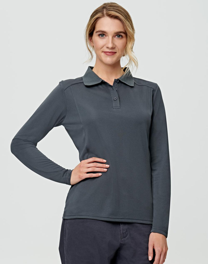 Lucky Bamboo Long Sleeve Polo Ladies