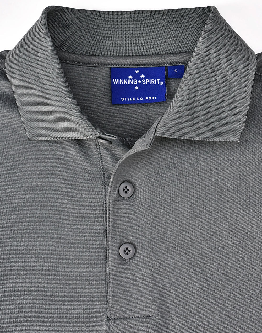 Mens Sustainable Poly/Cotton Corporate Ss Polo - Ash - View