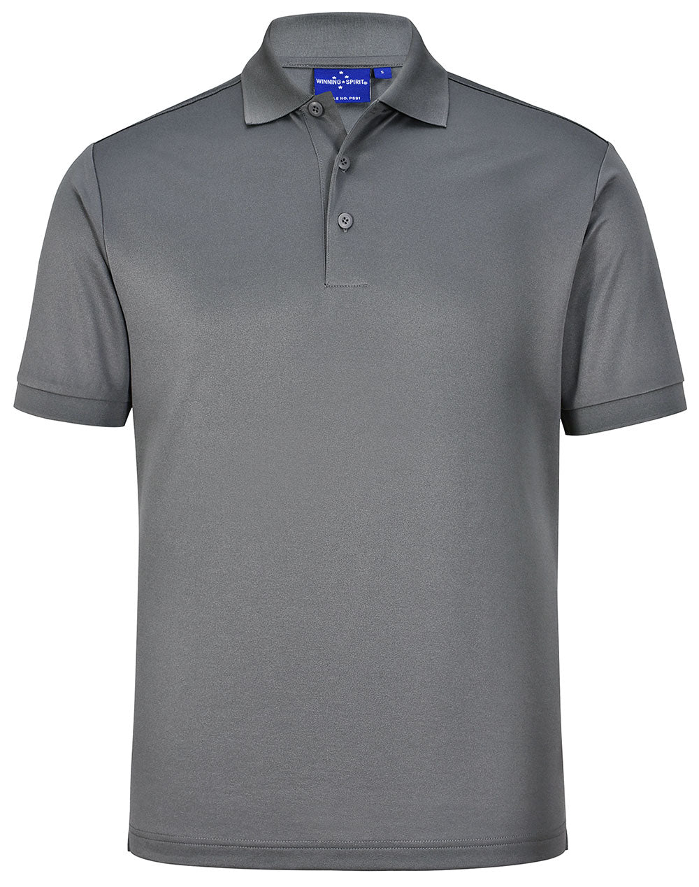 Mens Sustainable Poly/Cotton Corporate SS Polo - Ash
