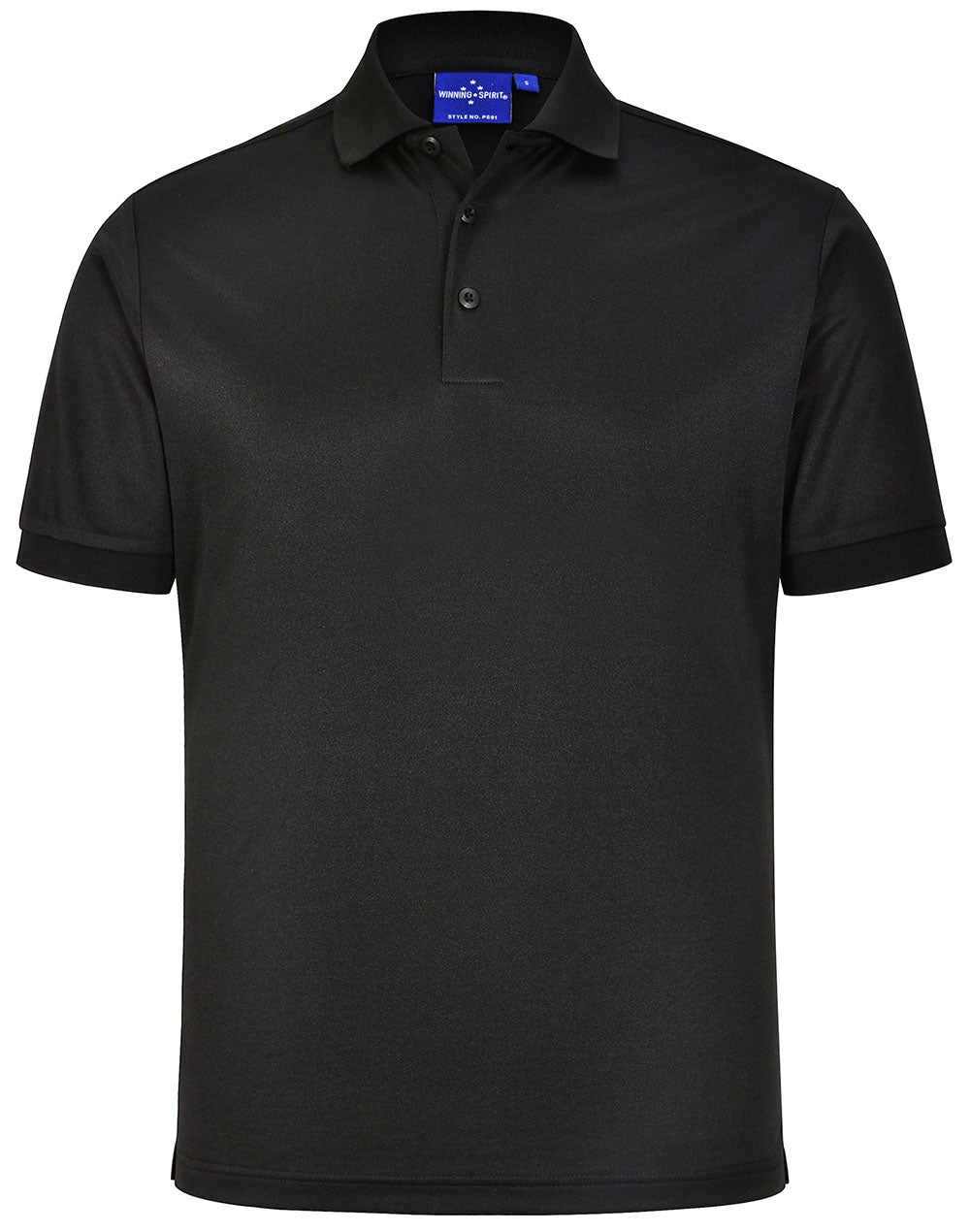 Mens Sustainable Poly/Cotton Corporate SS Polo - Black