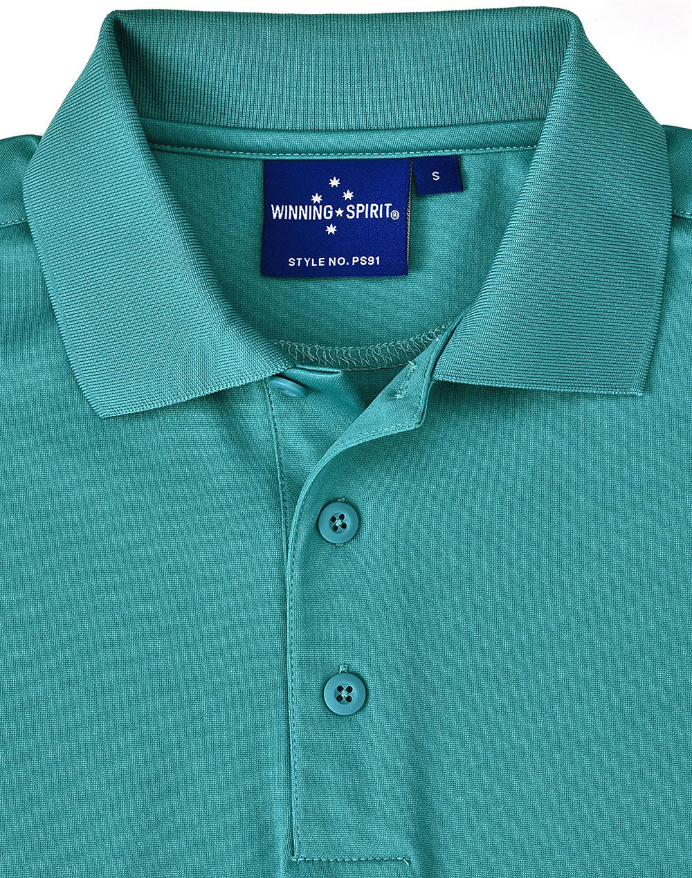 Mens Sustainable Poly/Cotton Corporate Ss Polo - Teal - View