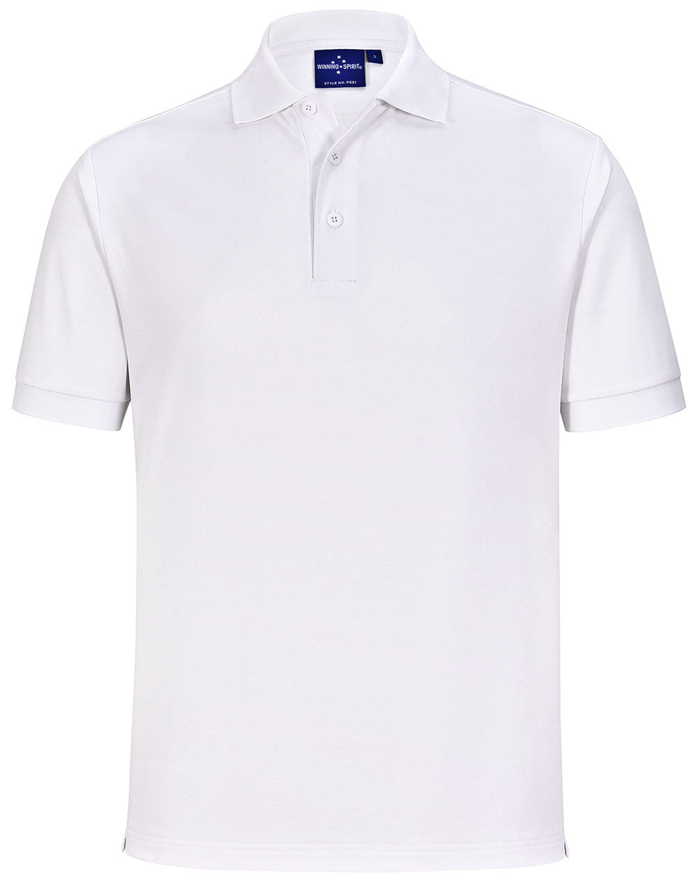 Mens Sustainable Poly/Cotton Corporate SS Polo - White