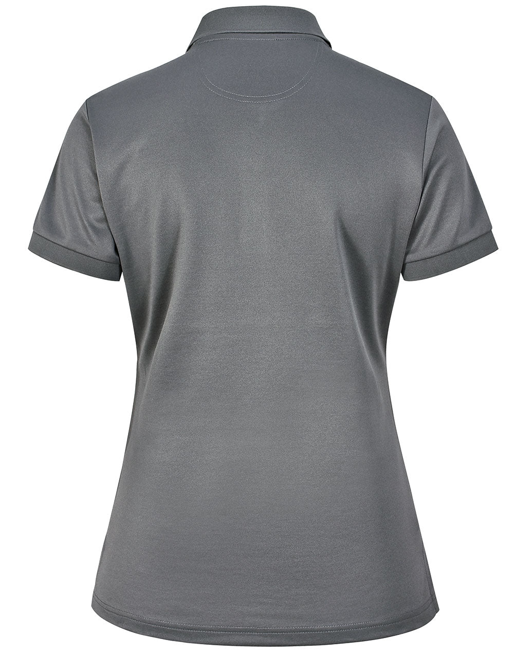 Ladies Sustainable Poly/Cotton Corporate Ss Polo - Ash - Back