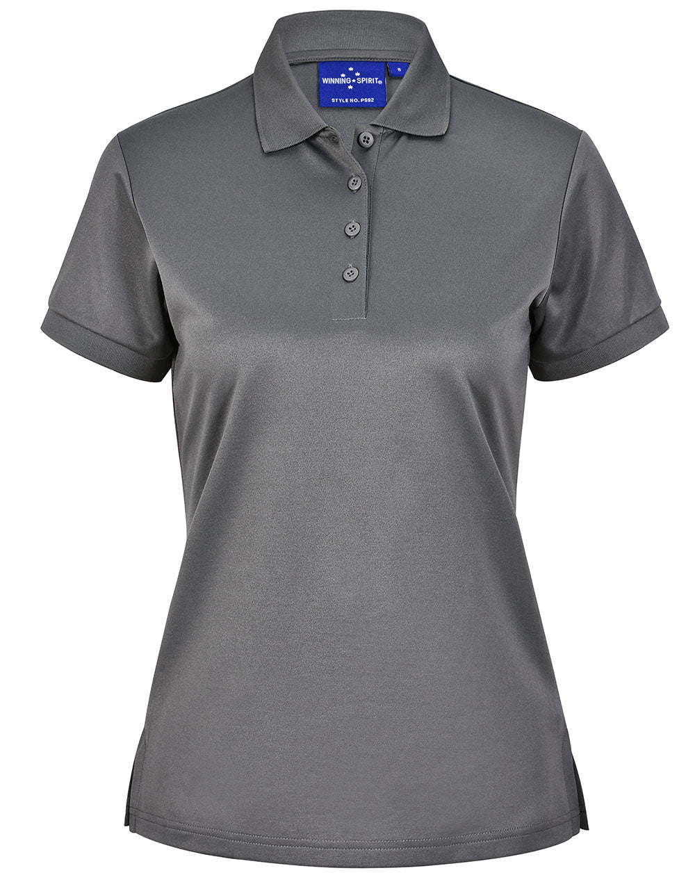 Ladies Sustainable Poly/Cotton Corporate Ss Polo - Ash - Front