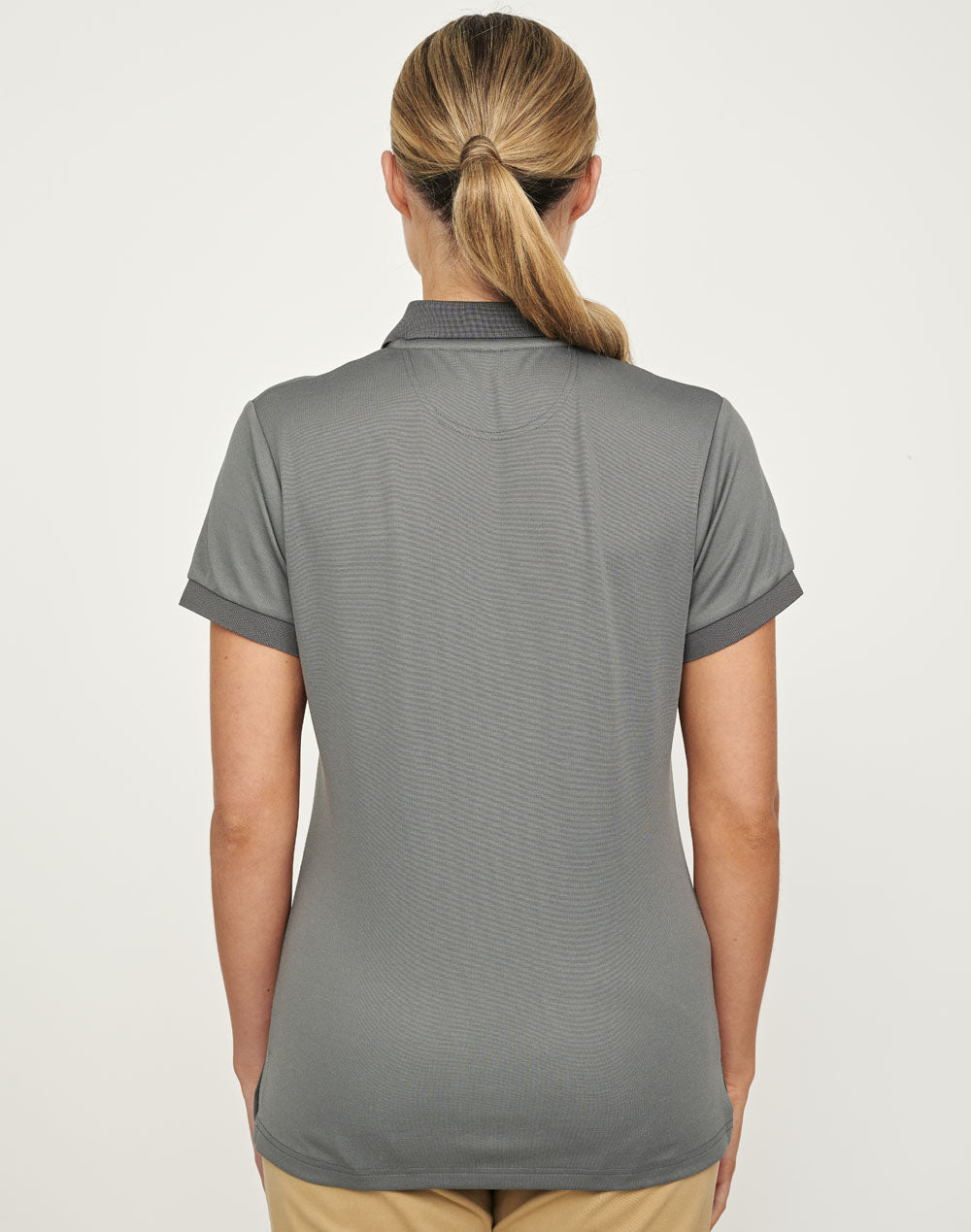 Ladies Sustainable Poly/Cotton Corporate Ss Polo - Back