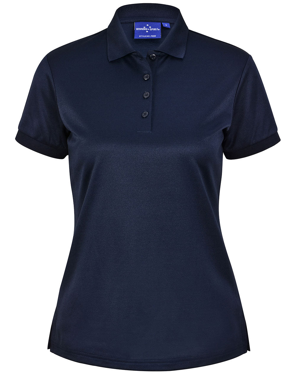 Ladies Sustainable Poly/Cotton Corporate Ss Polo - Navy - Front
