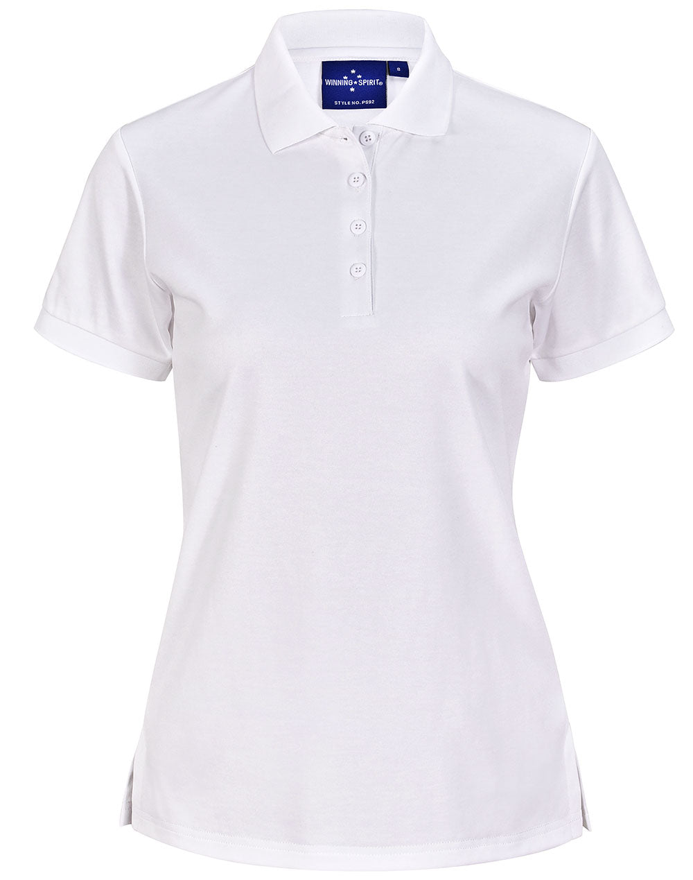 Ladies Sustainable Poly/Cotton Corporate Ss Polo - White - Front