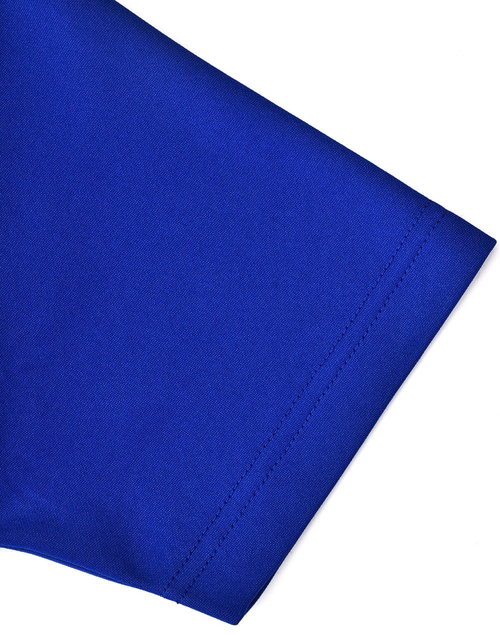Kids Sustainable Poly/Cotton Contrast Ss Polo - Electric Blue/White - View