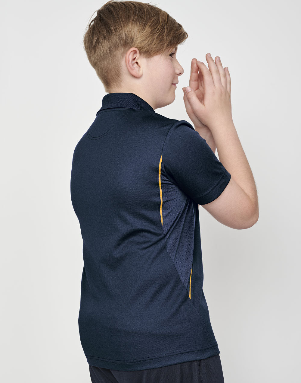 Kids Sustainable Poly/Cotton Contrast Ss Polo - view