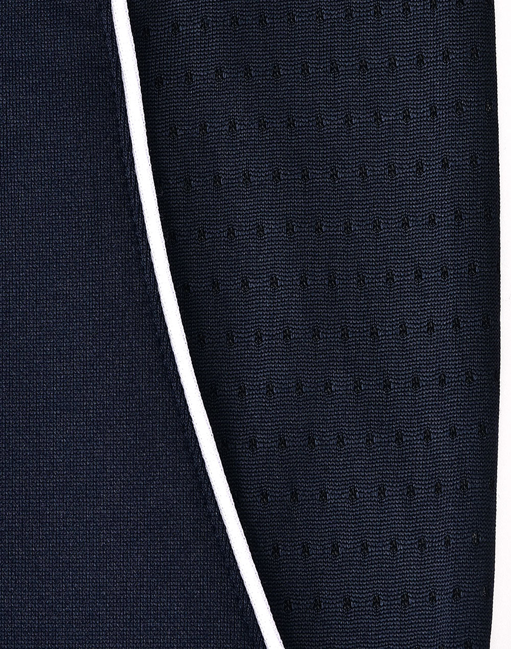 Kids Sustainable Poly/Cotton Contrast Ss Polo - Navy/White - View