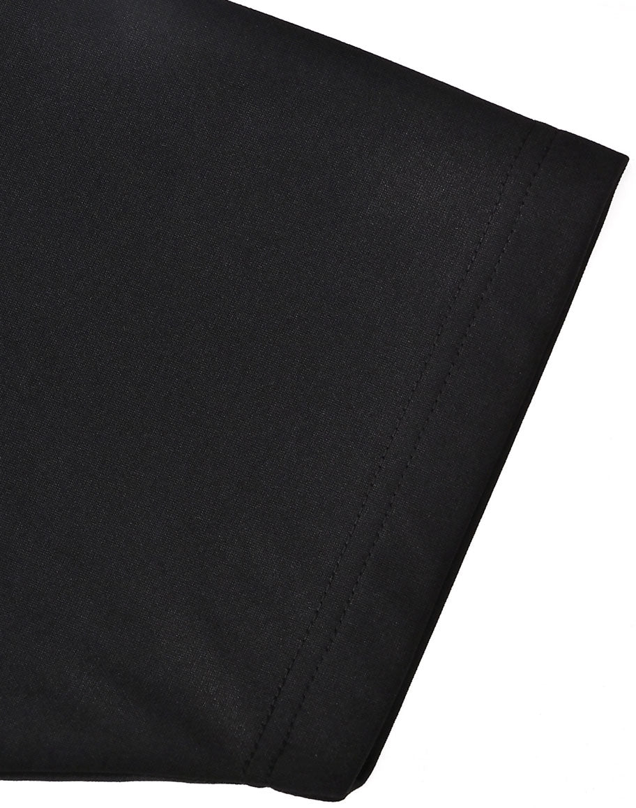 Mens Sustainable Poly/Cotton Contrast Ss Polo - Black/Teal - View