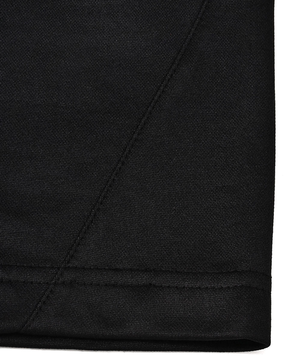 Mens Sustainable Poly/Cotton Contrast Ss Polo - Black/Aqua Blue - View