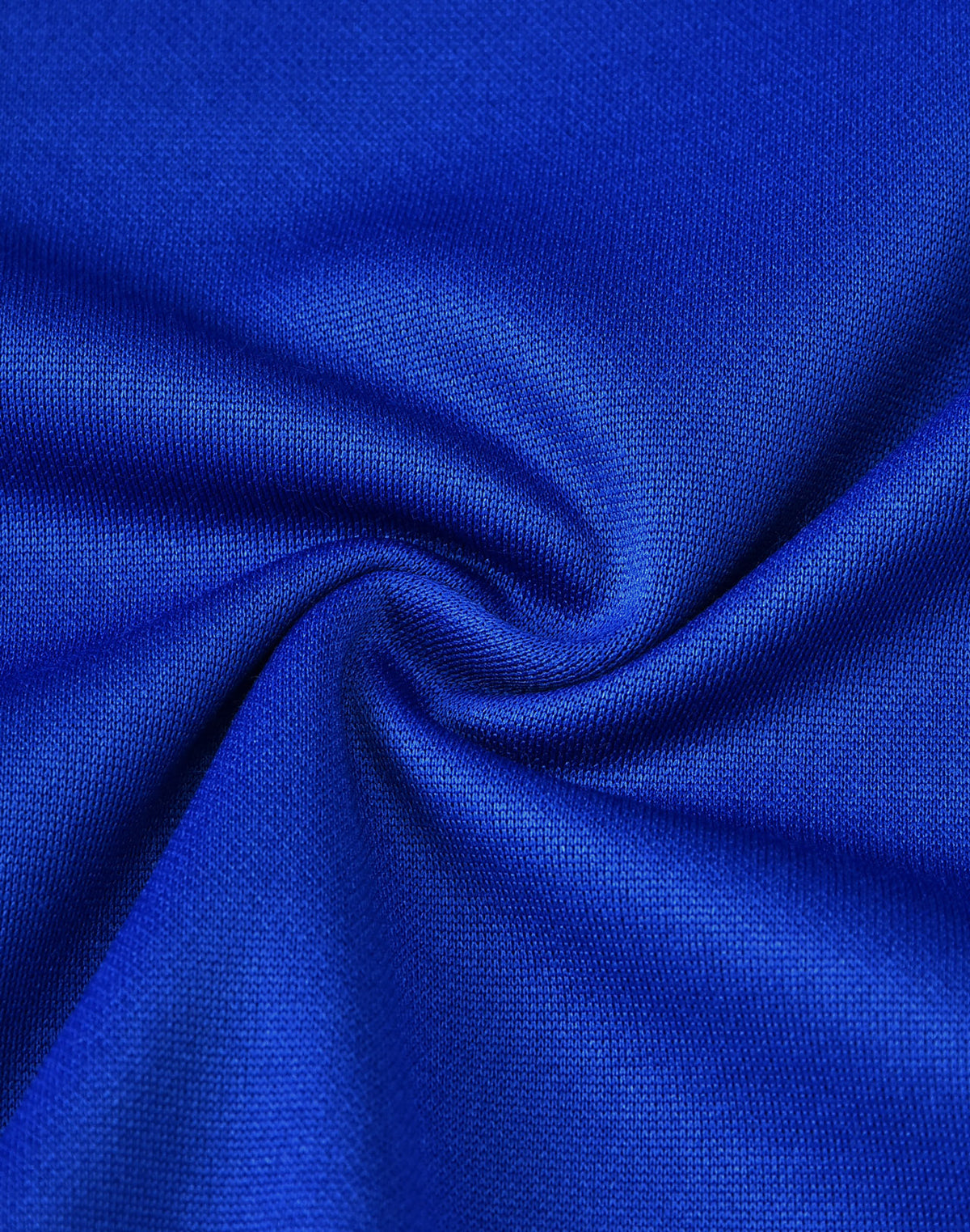 Mens Sustainable Poly/Cotton Contrast Ss Polo - Electric Blue/White - Fabric