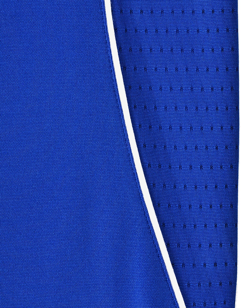 Mens Sustainable Poly/Cotton Contrast Ss Polo - Electric Blue/White - View