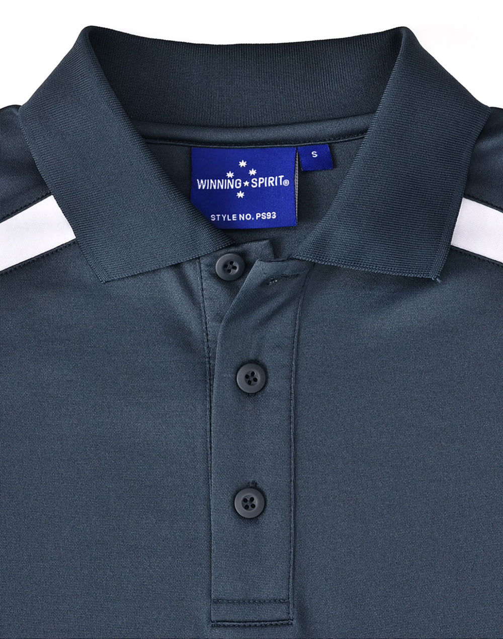 Mens Sustainable Poly/Cotton Contrast Ss Polo - Heavy Cloud/White - View