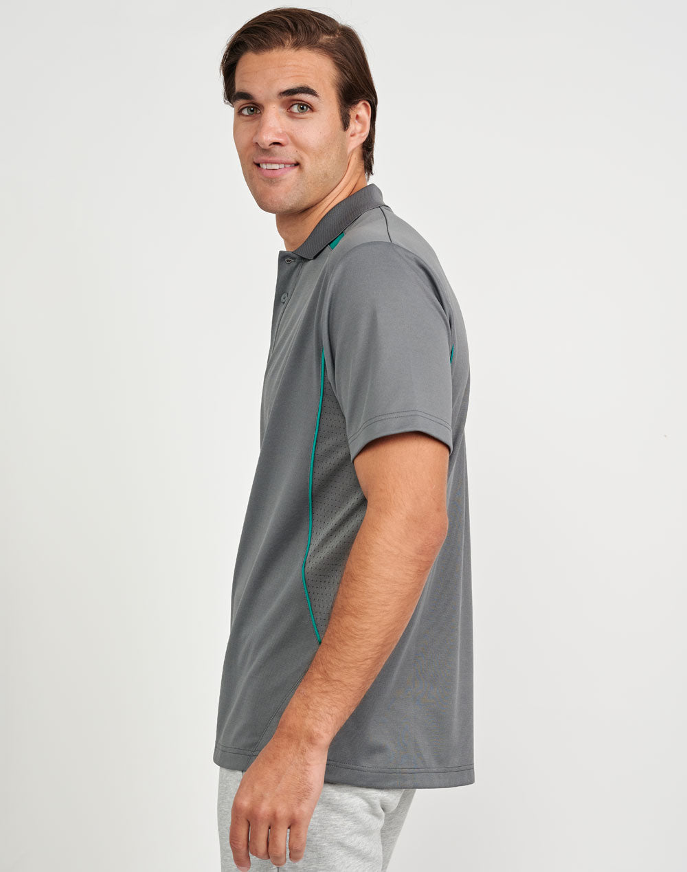 Mens Sustainable Poly/Cotton Contrast Ss Polo - view