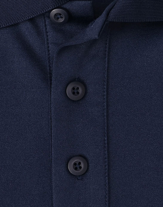 Mens Sustainable Poly/Cotton Contrast Ss Polo - Navy/Red - View
