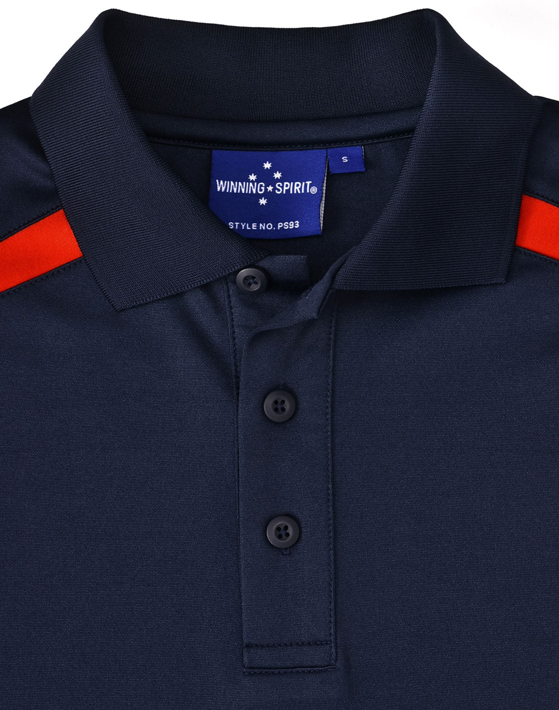 Mens Sustainable Poly/Cotton Contrast Ss Polo - Navy/Red - View