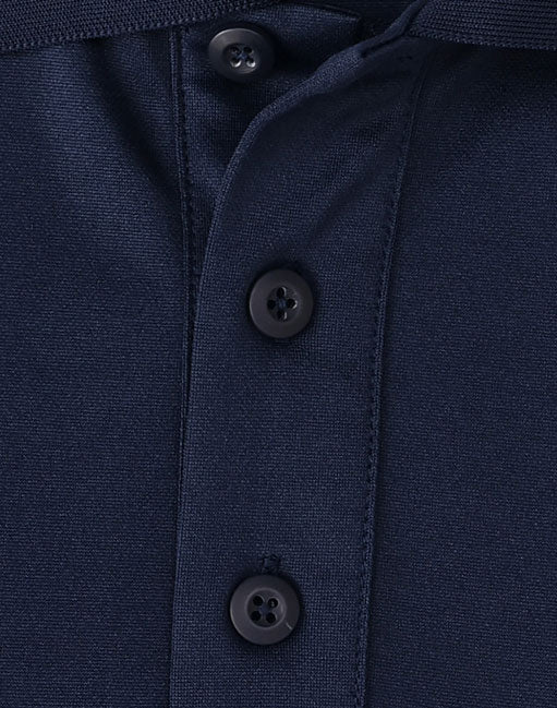 Mens Sustainable Poly/Cotton Contrast Ss Polo - Navy/Skyblue - View